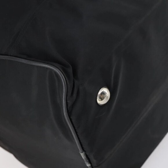 PRADA Boston Bag Nylon Black Silver Auth 144179 - Picture 5 of 16